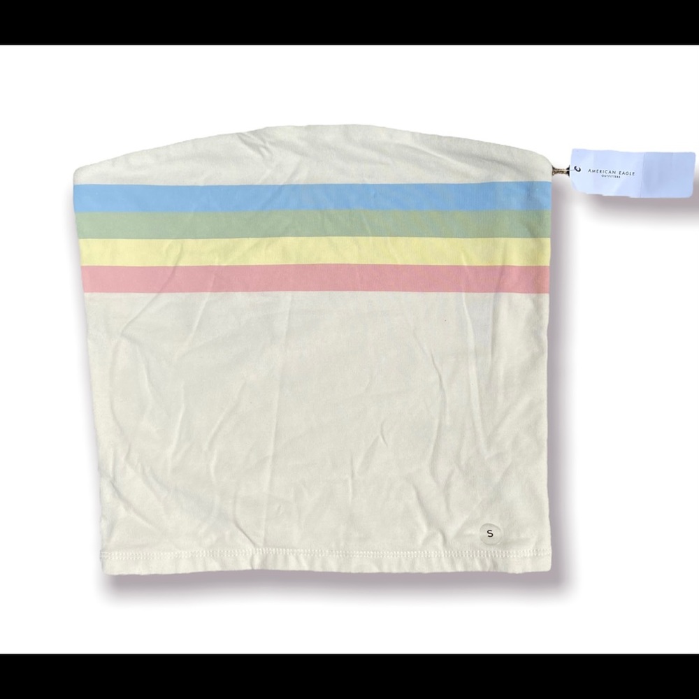 American Eagle Rainbow Stripe Tube Top